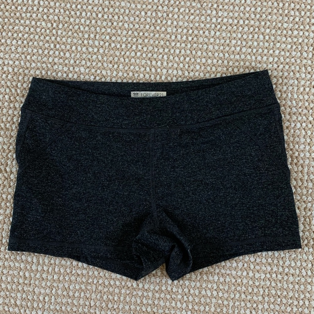 Speckled Grey Stretchy Athletic Shorts